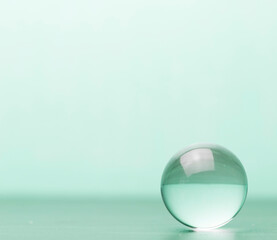 Crystal ball of magic and blue power.