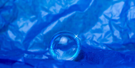 Crystal ball of magic and blue power.