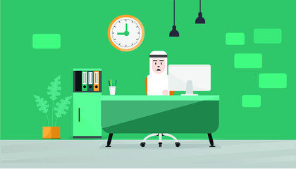 Tourism logo in the State of Qatar and tourist attractions