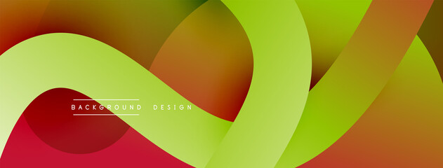 Abstract overlapping lines and circles geometric background with gradient colors