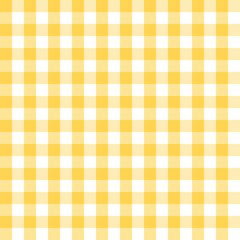 Yellow and white Scotland textile seamless pattern. Fabric texture check tartan plaid. Abstract geometric background for cloth, card, fabric. Monochrome graphic design. Modern squared ornament