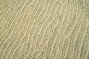Beautiful wavy beach sand close up