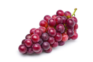 A  bunch of red grape isolated on white background.