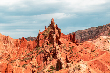 Amazing red  canyons on a sunny day