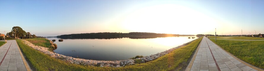 bridge over river in the morning