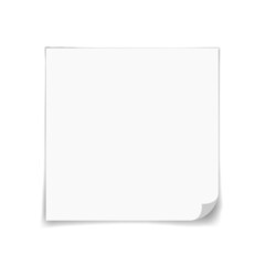 White realistic paper page. illustration .
