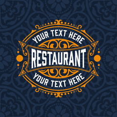 Western card with vintage style