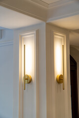 sconces on the wall. classic lamps in the interior of the house or office
