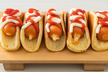 flat pancake roll with sausage