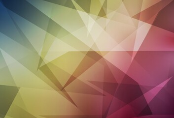 Light Green, Red vector background with polygonal style.