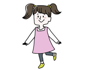 歩いている女の子