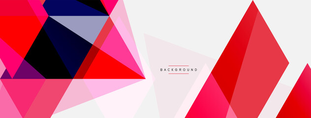 Color triangles composition, geometric abstract background. Techno or business concept, pattern for wallpaper, banner, background, landing page