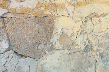 Old, damaged wall - abstract texture, background.