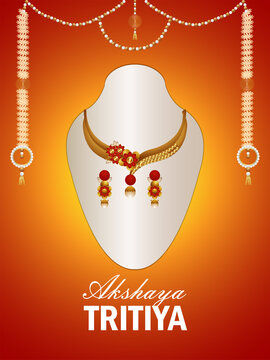 Akshaya tritiya invitation sale promotion  with gold jewellery