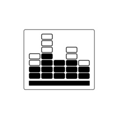 Sound wave icon. Sound and stereo alignment, melodies. Vector illustration.