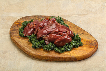 Raw chicken liver for cooking