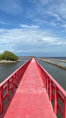 Fototapeta premium wooden bridge over the sea
