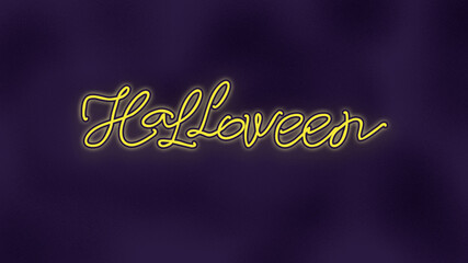 the inscription halloween is handwritten. word  halloween.