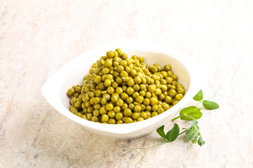 Marinated Green peas in the bowl