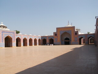 The Shah Jahan Mosque, also known as the Jamia Masjid of Thatta, is a 17th century building that serves as the central mosque for the city of Thatta, in the Pakistani province of Sindh.