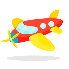Airplane. Children's toy. Icon isolated on white background. For your design.