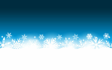 Christmas blue background with snowflakes. 