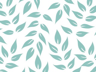 Leaf pattern. Green leaf elegant pattern. Plant abstract pattern.  Floral pastel  vector pattern. 
