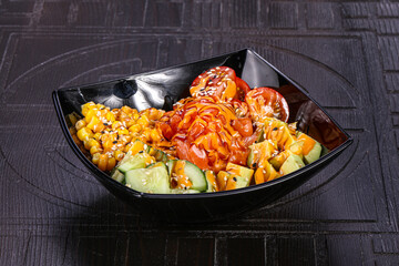 Hawaian cuisine - Poke with Salmon