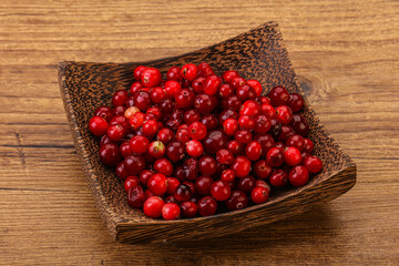 Sweet and tasty cranberry in the bowl