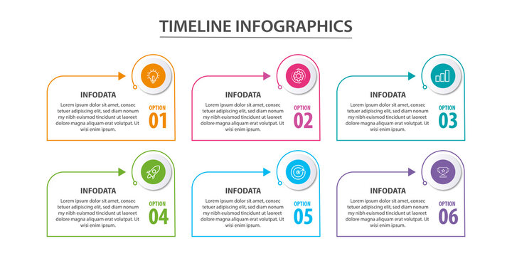 Business process timeline infographic template can be used for work flow diagram, info chart, web design