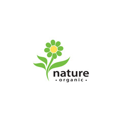 Fototapeta premium Flower logo template design vector icon illustration