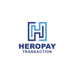 Letter h logo template design vector icon illustration