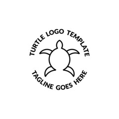 Fototapeta na wymiar turtle emblem vintage logo design