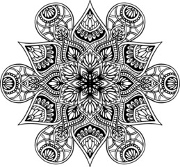 Mandalas Round for coloring  book. Decorative round ornaments. Unusual flower shape. Oriental vector, Anti-stress therapy patterns. Weave design elements. Yoga logos Vector. - 456879985