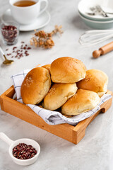 Red Bean Bread or Anpan is a Japanese sweet roll most commonly filled with red bean paste.
