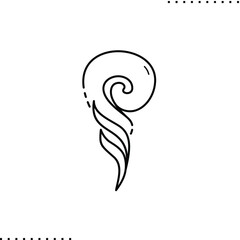 smoke, smell ornament in outlines