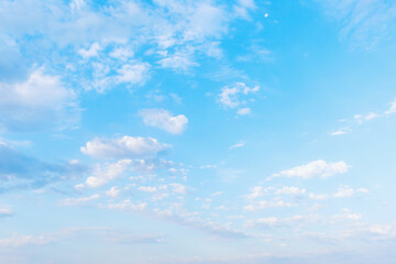 Naklejka na ściany i meble Abstract white clouds on blue summer sky