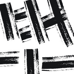 abstract grunge black pattern with abstract strokes on white