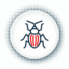 Line Chafer beetle icon isolated on white background. Colorful outline concept. Vector