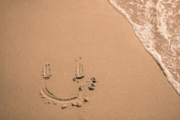 Smiley on the sand