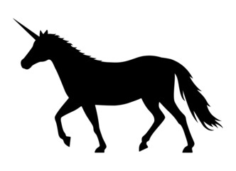 Unicorn legendary mythical creature flat vector icon for apps and websites