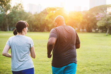 Couple having fun together at the park