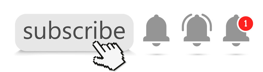 Subscribe button icon. Vector illustration. Business concept subscribe pictogram.
