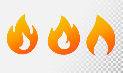 Fire flame logo vector illustration design template