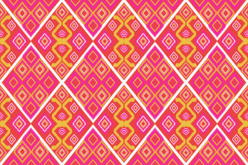Geometric fabric patterns. Abstract shapes pattern in ethnic style. Vector style weaving concept. Design for embroidery and other textile products.