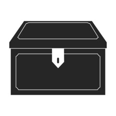 Chest vector icon.Black vector icon isolated on white background chest.