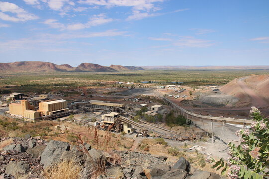 View over the now closed Argyle Diamond mine in the East Kimberley region of Western Australia.