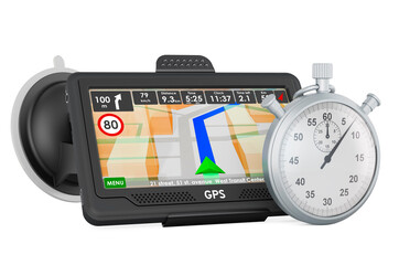 Stopwatch with GPS receiver, 3D rendering