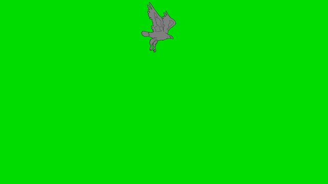 Eagle passes from above
2D hand drawn animation.4K.Comes with green background and alpha matte.