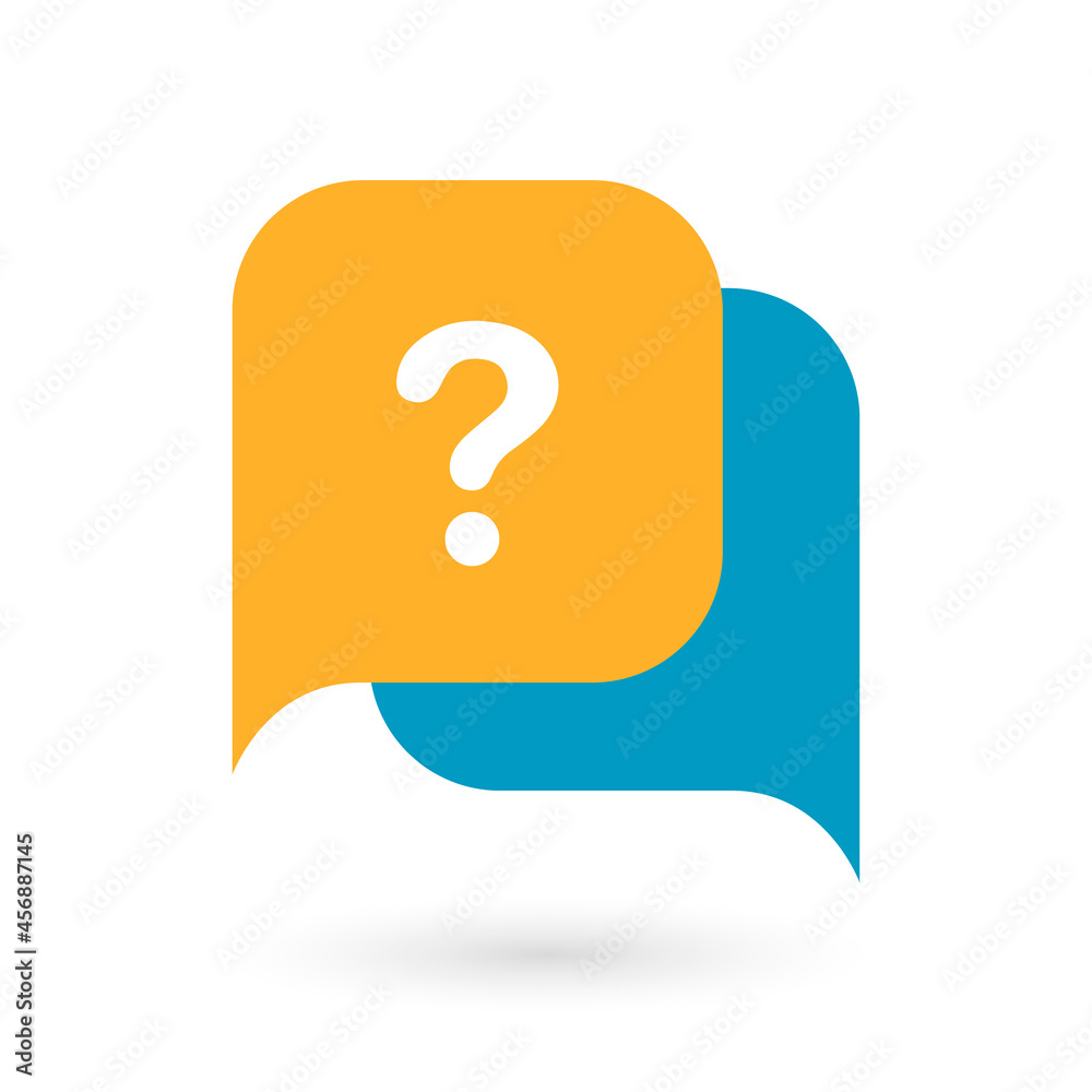 Poster chat, question icon. one of set web icons